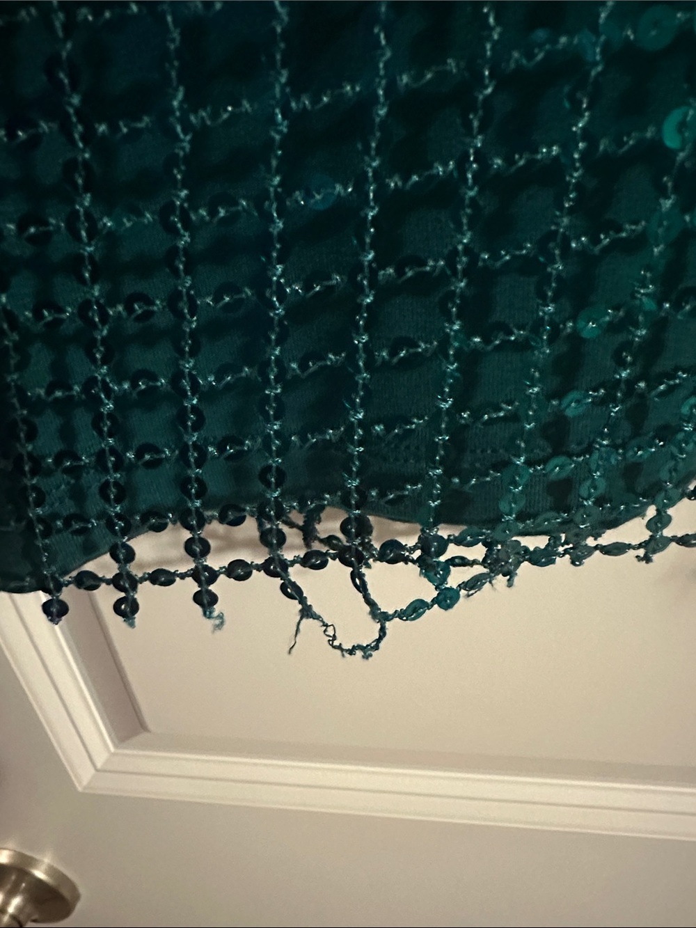 Pilcro Teal Sequin Mesh Pullover - Picture 7 of 7